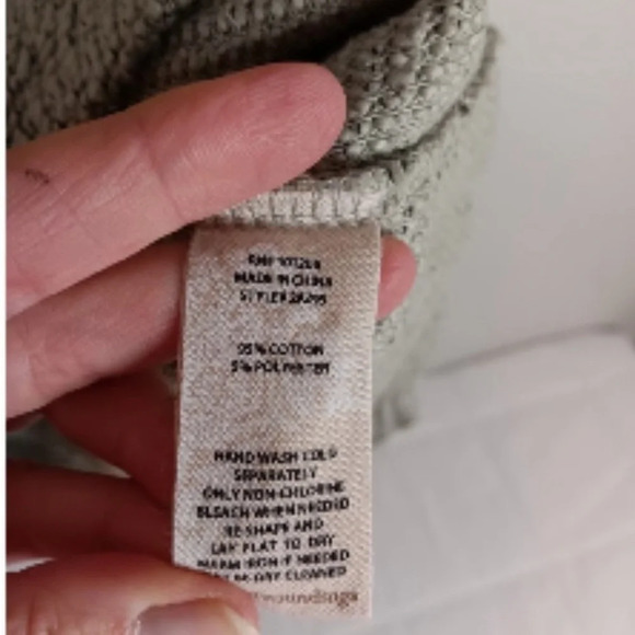 Soft Surroundings Breakwater Pullover Sweater Green Cowl Neck - Picture 5 of 5